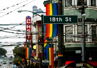 Ah, yes - the rainbow flags of the Castro.