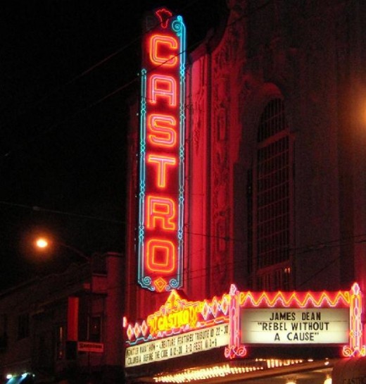 This is actually a shot of the Castro Theater, because I wasn't able to find pictures of any of the actual bars. Will update soon!