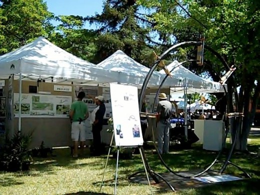 Sculpture by Rober Roemisch in environmental area of 2012 Paso Robles Festival of the Arts.