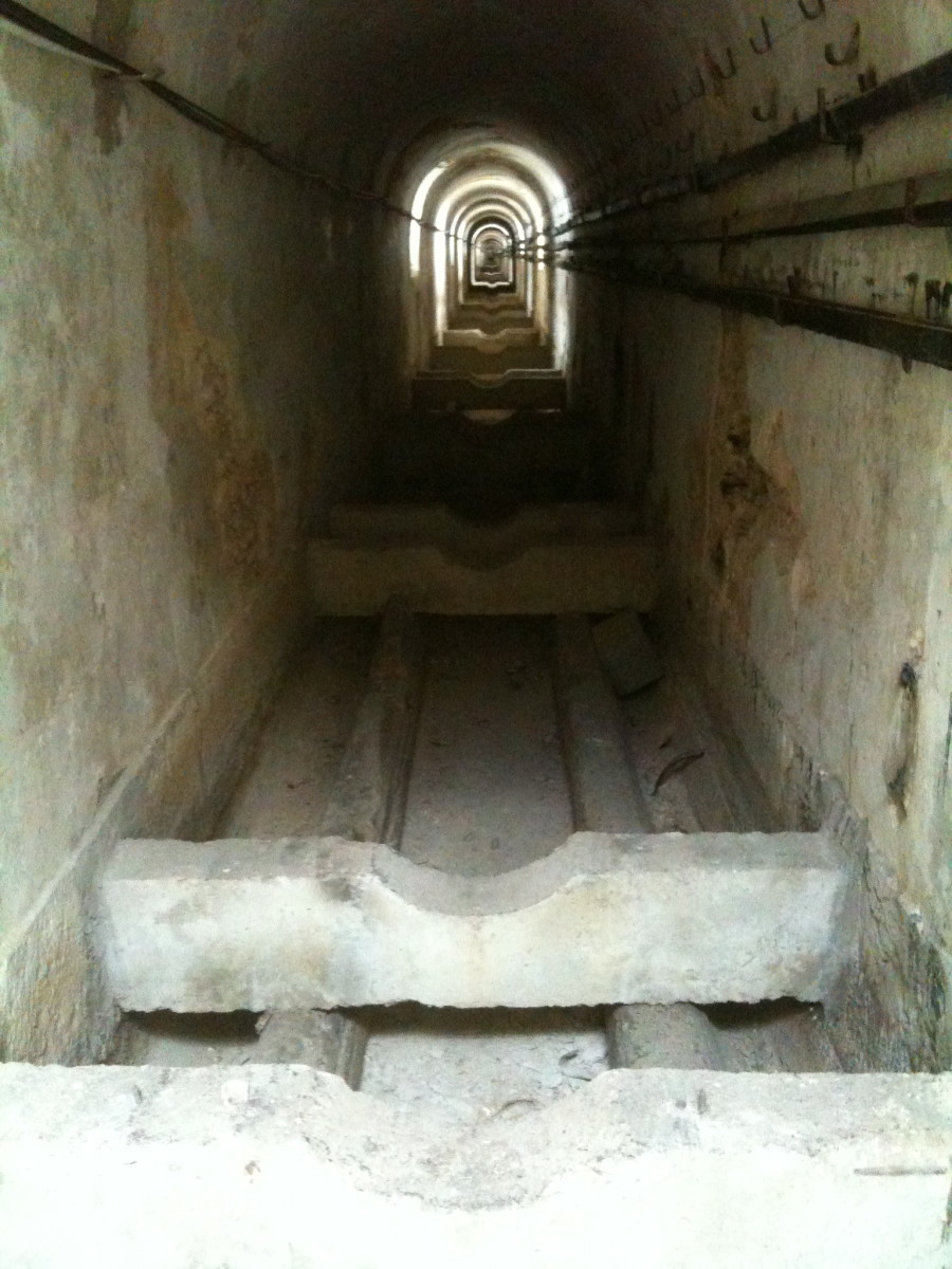 Inside of the actual aqueduct where water once flowed to provide clean water to Lisbonites