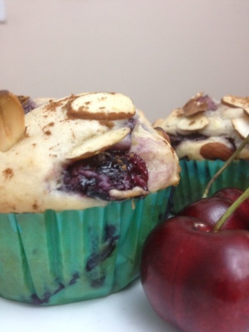 If you love cherries...you will adore this cherry almond muffin!