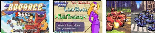 Advance wars, title screen, game modes, gameplay