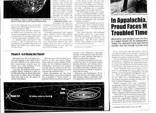 This article discusses the recent discovery by NASA in 1983 of Planet X at the fringes of our solar system.