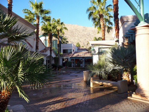 With over 350 days of sunshine a year, nuptials aren't likely to get rained out in Palm Springs, California, home to the clothing-optional Desert Sun Resort, shopping, and wind farms.