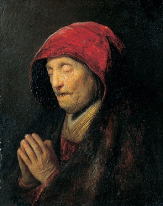 Should I fold my hands and close my eyes? Painting of Rembrandt