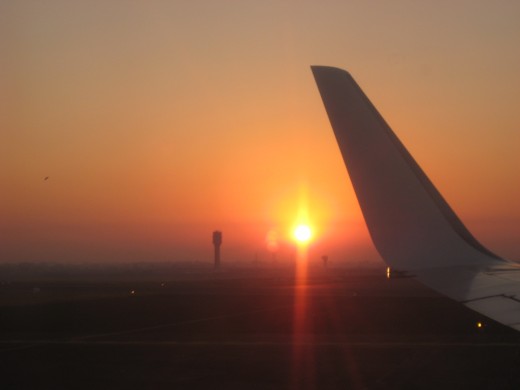 Sunrise - leaving Johannesburg for George - Eastern Cape before sunrise.