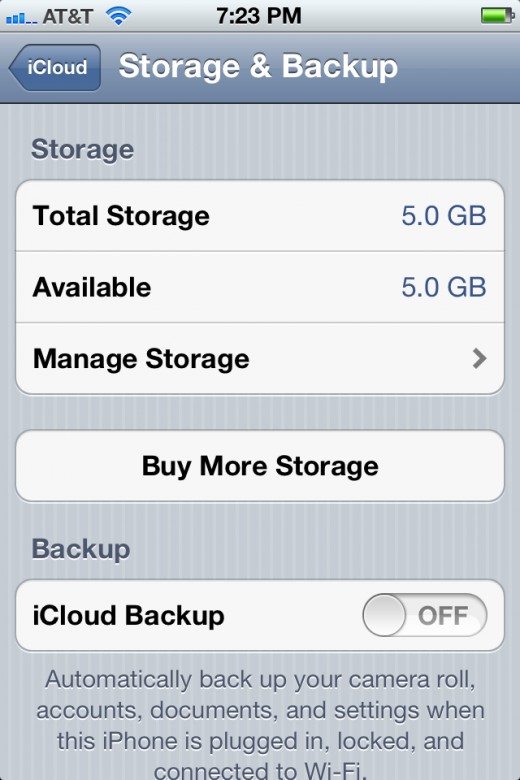 Use the toggle to the right of iCloud Backup to enable it.