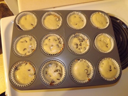 Finished mini cheesecakes.