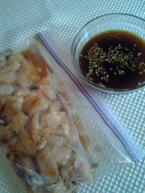 marinating chicken and reserved sauce