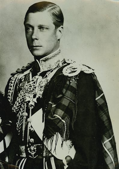 King Edward VIII. This photograph was taken when he was still Prince of Wales