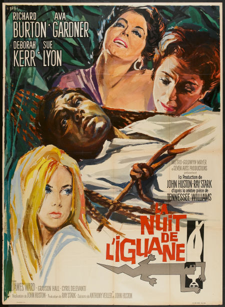 Night of the Iguana (1964) French poster