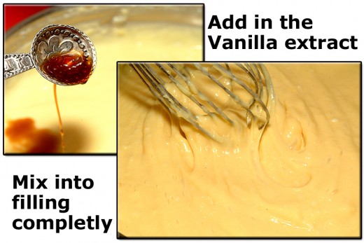 Add in vanilla extract and stir until well blended.