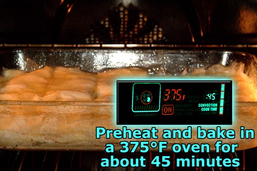 Preheat oven to 375°F and bake custard.