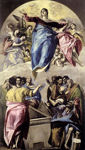 The Assumption of the Virgin, painted by El Greco. The Assumption of the Virgin, painted by El Greco.