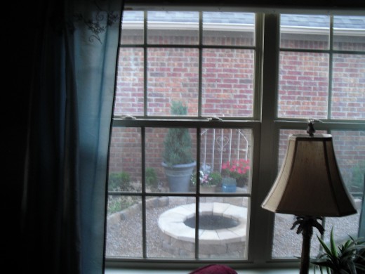 The view from the living room.