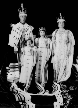 The Coronation of King George VI and Queen Elizabeth, with Princess Elizabeth and Princess Margaret Rose