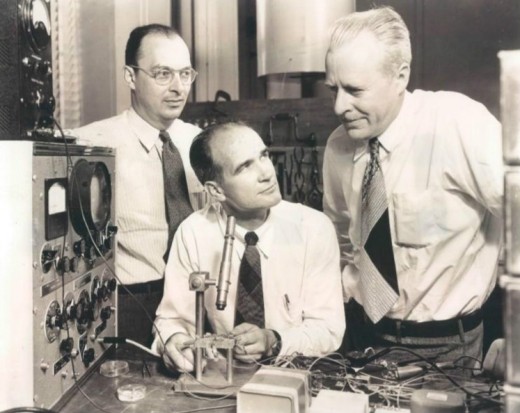 John Bardeen, William Shockley and Walter Brattain at Bell Labs, 1948