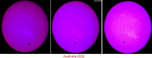 Even in the Southern Hemisphere the transit occurs in an straight line across the Sun.
