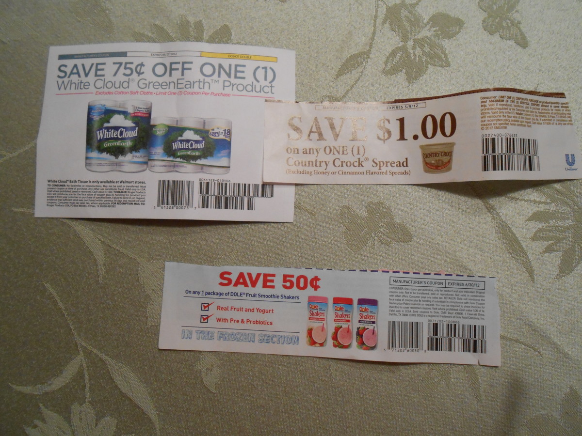 Individual coupons need to be cut out of Sunday paper fliers to be redeemed at the stores.