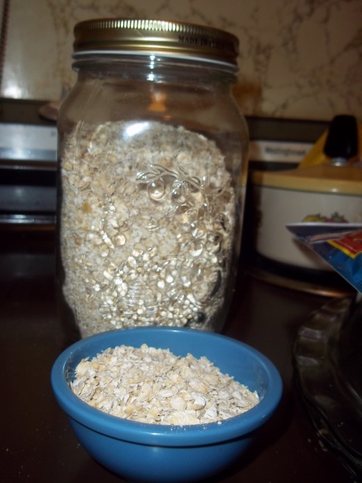 Less than 1/4 cup oatmeal