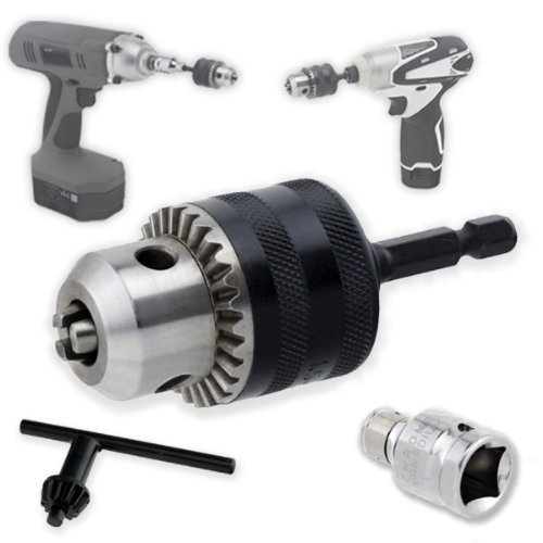 Neiko Heavy-Duty 3/8" Conversion Chuck for Impact Drivers - Quick Change Shank - 1/2" Adapter for Impact Wrench