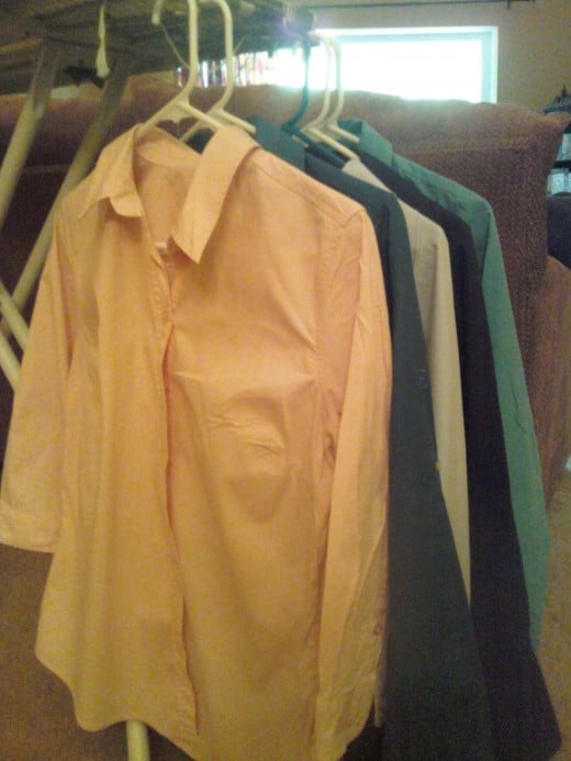 My iron board, iron, and collared shirts took a long vacation. 