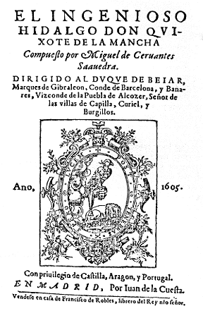 First Edition puplication of the novel, Don Quijote.