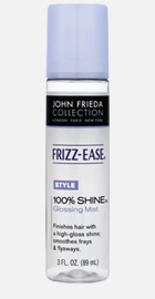 For a final touch, use Frizz Ease 100% Shine Glossing Mist