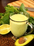 Avocado Shake Recipe with Mint Leaves (Vegetarian)