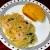 Our finished shrimp pasta with sauteed spinach served with cheese toast.