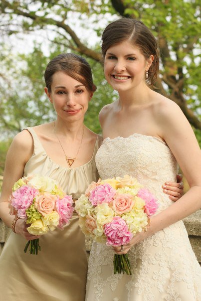 Re-posted with permission.  Me and my cousin at her wedding, May 2009.