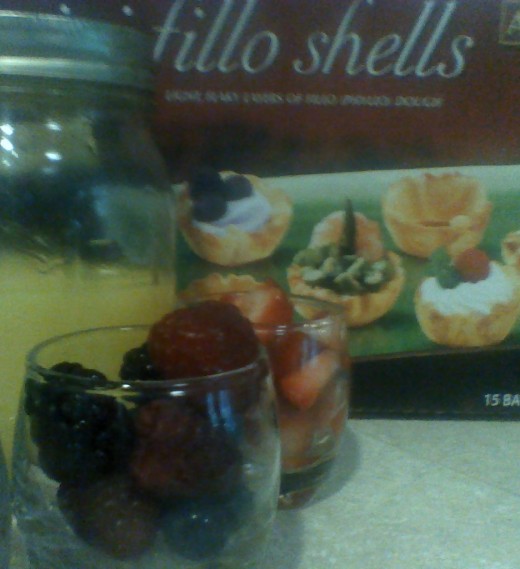 Ingredients for my mini fruit tarts