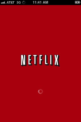 The Netflix logo screen displays while opening.