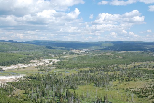 view of Yellowstone from Fire Meadow Trail