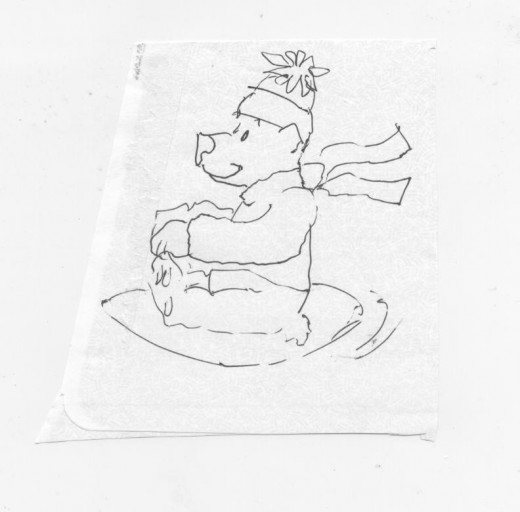 My original concept drawing on an envelope