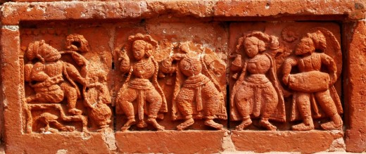 Landlord watching Gaudya Nrittya by a group of dancers; Guptipara