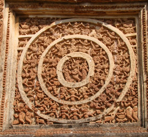 Rasmandal with triple ring; Shyam Ray temple, Vishnupur