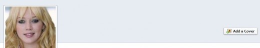 Add a cover photo option in Facebook in the right side of your profile picture