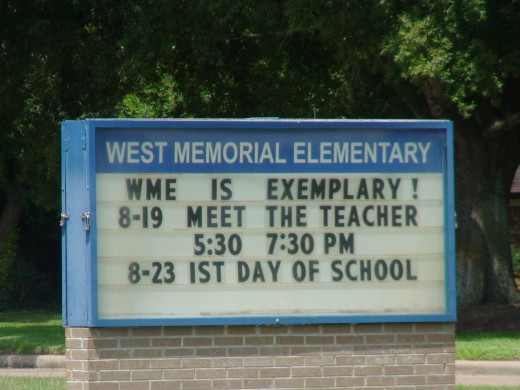 Each campus displays key information on their sign out in front of the school.