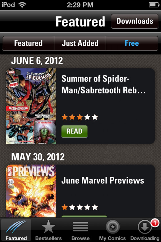 The Apple View, Android very similar.
