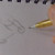 Start to draw the outside of the arm - bicep and tricep. Start to draw the outside of the arm - bicep and tricep.