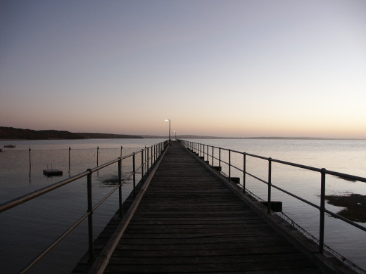 Sitting at the end of a jetty is peaceful