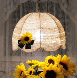 DIY- A Crochet Lampshade- A Recycle Project