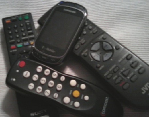 Too many remote controls, with too many buttons. It's enough to confuse anybody.