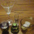 Martini glass, cocktail shaker and ice. Martini glass, cocktail shaker and ice.