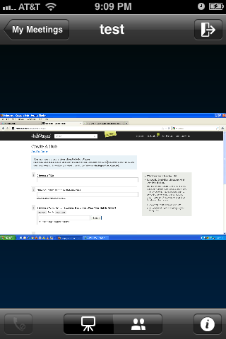The hosts screen appears as soon as he shares it.