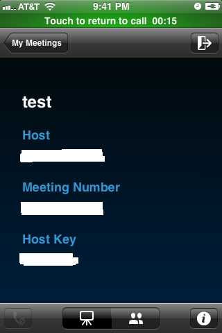 You can now view the WebEx on your iPhone and be dialed in at the same time.