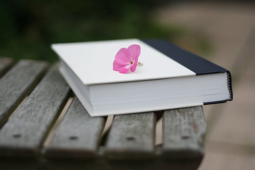 Book with a flower