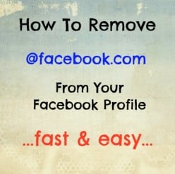How to Remove the New Facebook Email Address @facebook.com From Your Profile.