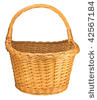 An empty basket with a handle